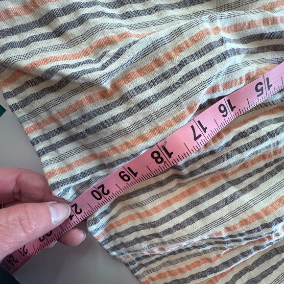 a.n.a Striped Smocked Tank Top Boho Babydoll Cami XL - Picture 8 of 10